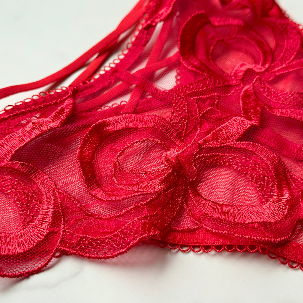 Dream Angels Tied-With-A-Bow Embroidery Brazilian Panty