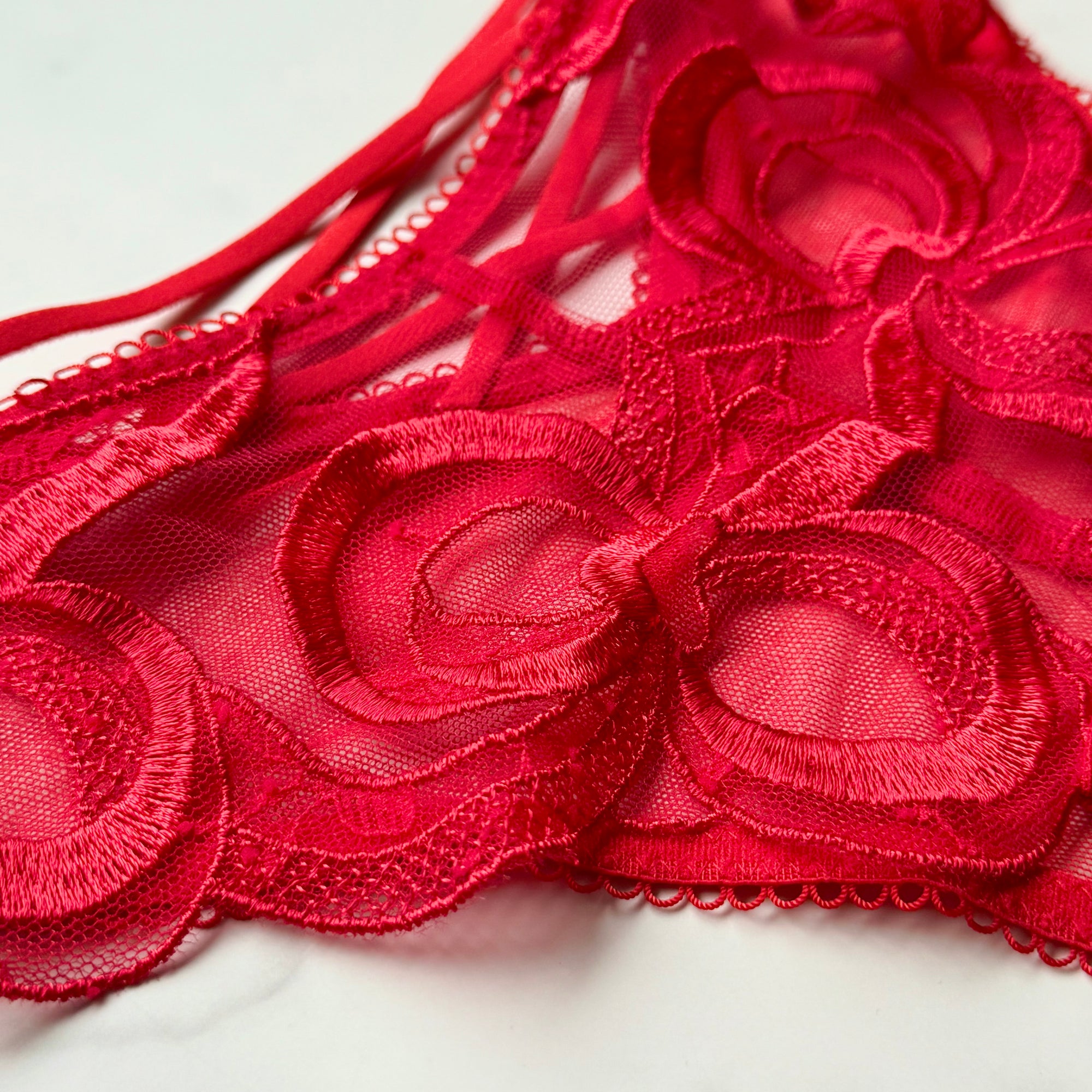 Dream Angels Tied-With-A-Bow Embroidery Brazilian Panty