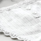 Victoria's Secret  Lace-Trim Cotton Pointelle V-String Panty 