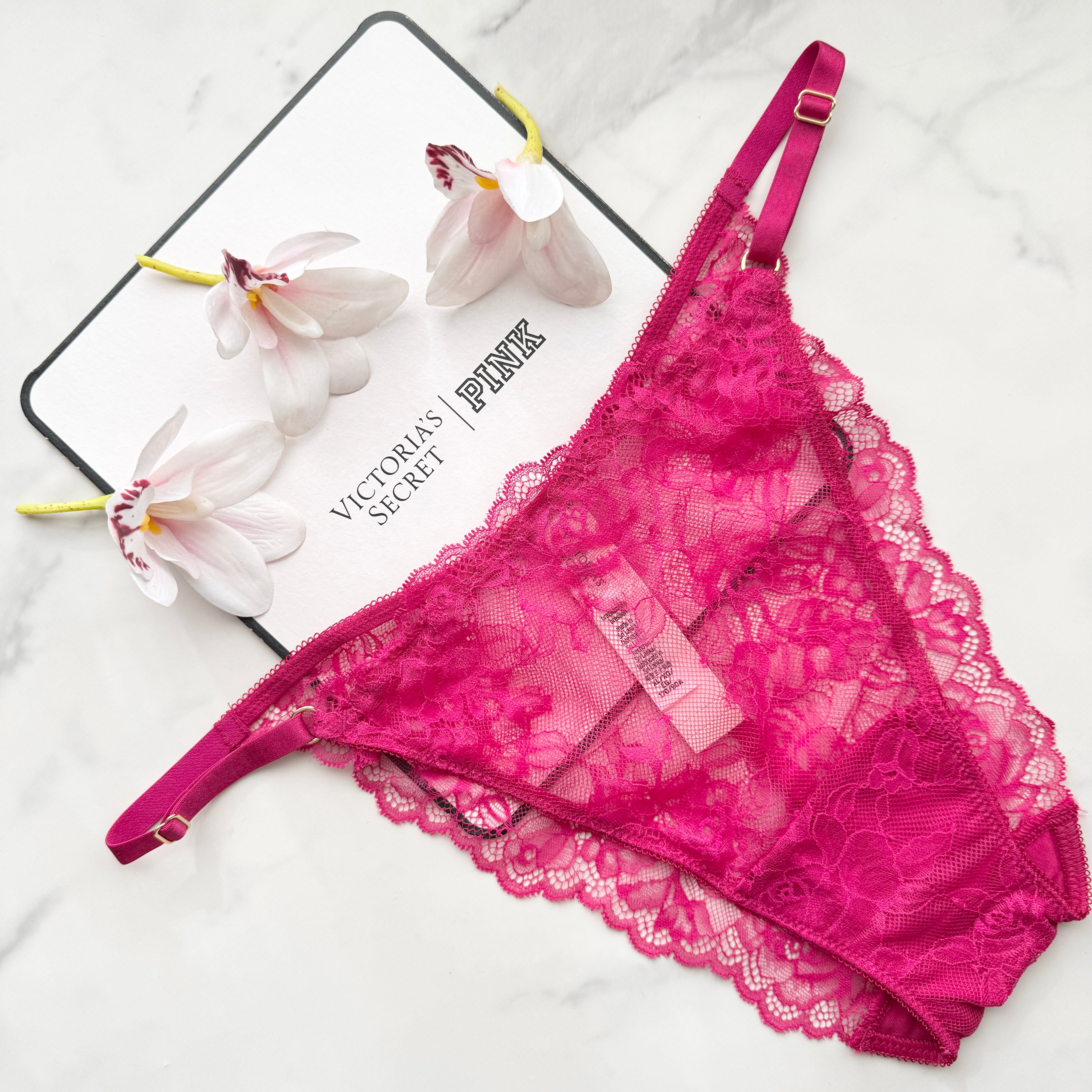 Very Sexy Rose Lace Adjustable Brazilian Panty