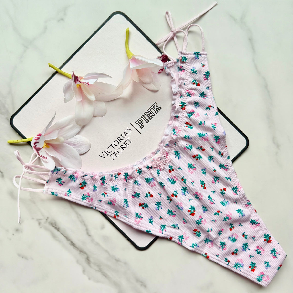 Cotton Side-Tie Smooth Thong Panty
