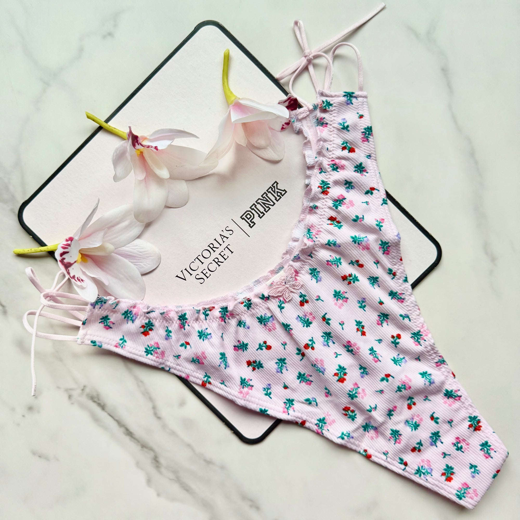 Cotton Side-Tie Smooth Thong Panty