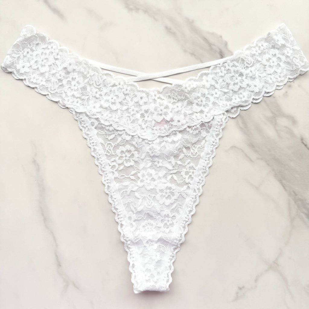 The Lacie Lace Strappy-Back Thong Panty