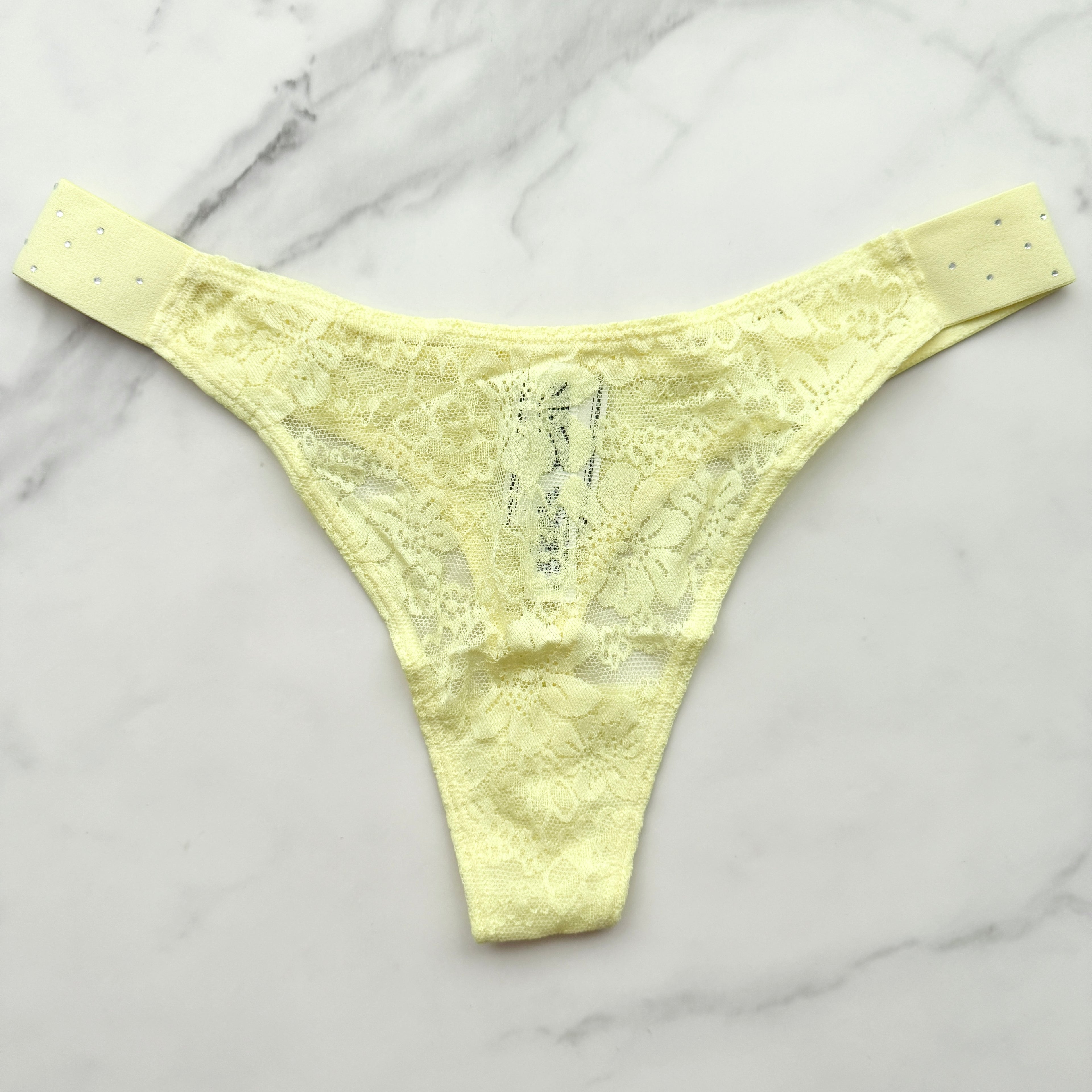 Bling Lacie Floral Lace Scoop Thong Panty