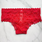 Tease Mesh Lace-Trim Cheeky Panty