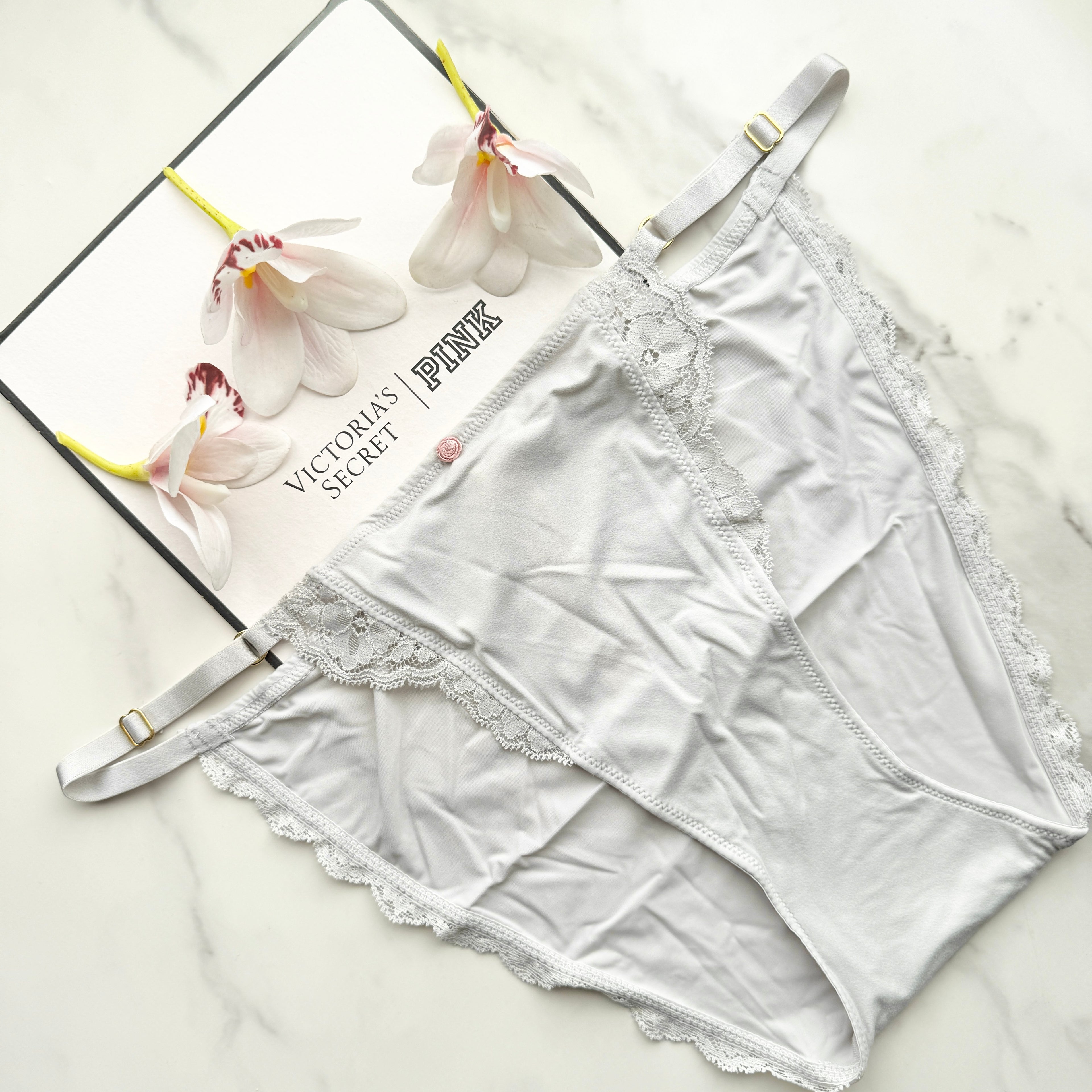 Dream Angels Lace-Trim Adjustable String Bikini Panty