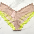 Very Sexy Mesh Lace-Trim High-Leg Cheeky Panty