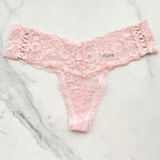 Victoria's Secret  The Lacie Posey Lace Side Lace-Up Thong Panty 