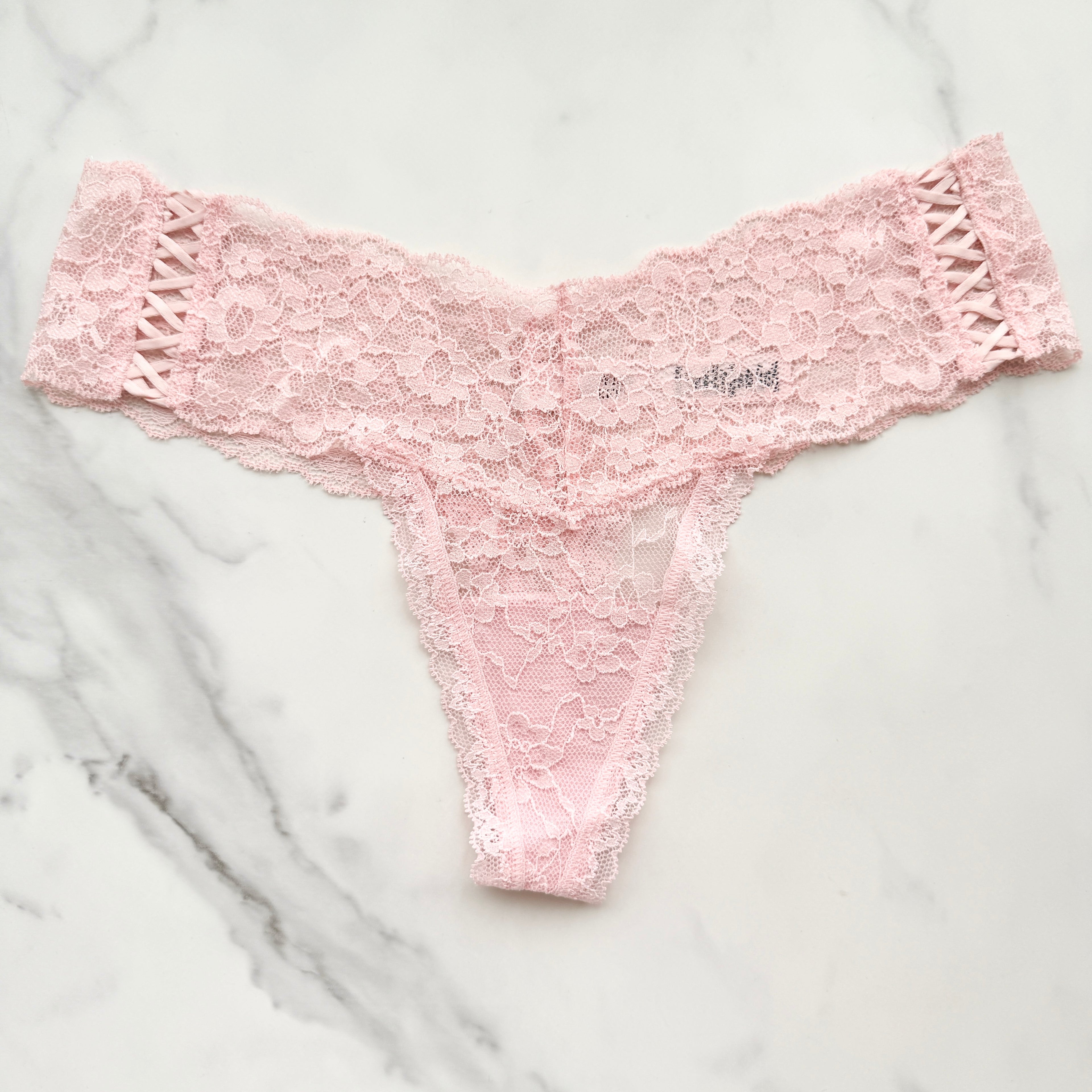 The Lacie Posey Lace Side Lace-Up Thong Panty