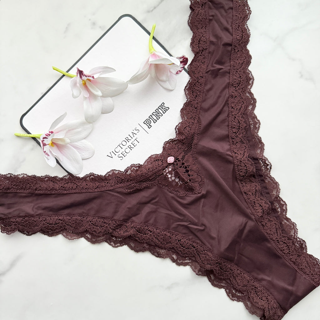 Dream Angels Lace-Trim Brazilian Panty