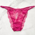 Victoria's Secret  Very Sexy Rose Lace Adjustable Brazilian Panty 
