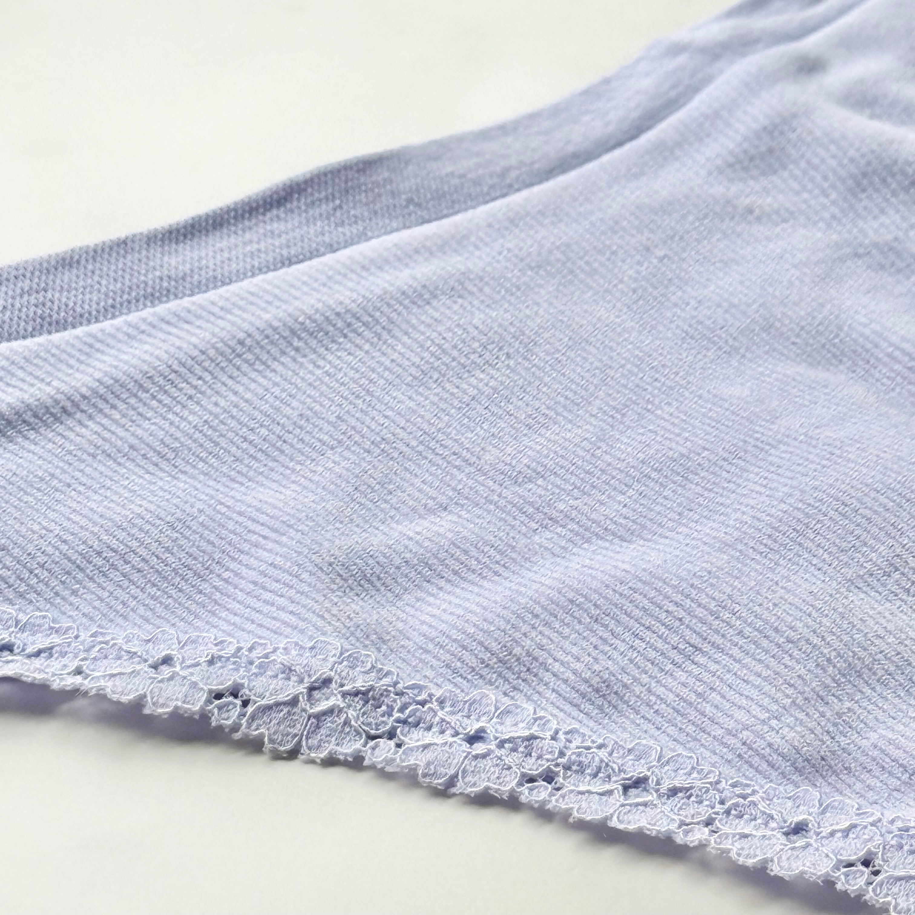 Seamless High-Leg Lace-Trim Thong Panty