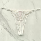 Victoria's Secret  Dream Angels Boho Floral Embroidery Thong Panty 