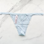Victoria's Secret  The Lacie Lace-Trim Smooth V-String Panty 