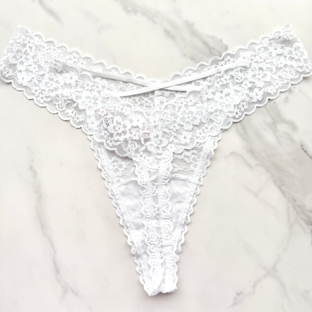 The Lacie Lace Strappy-Back Thong Panty