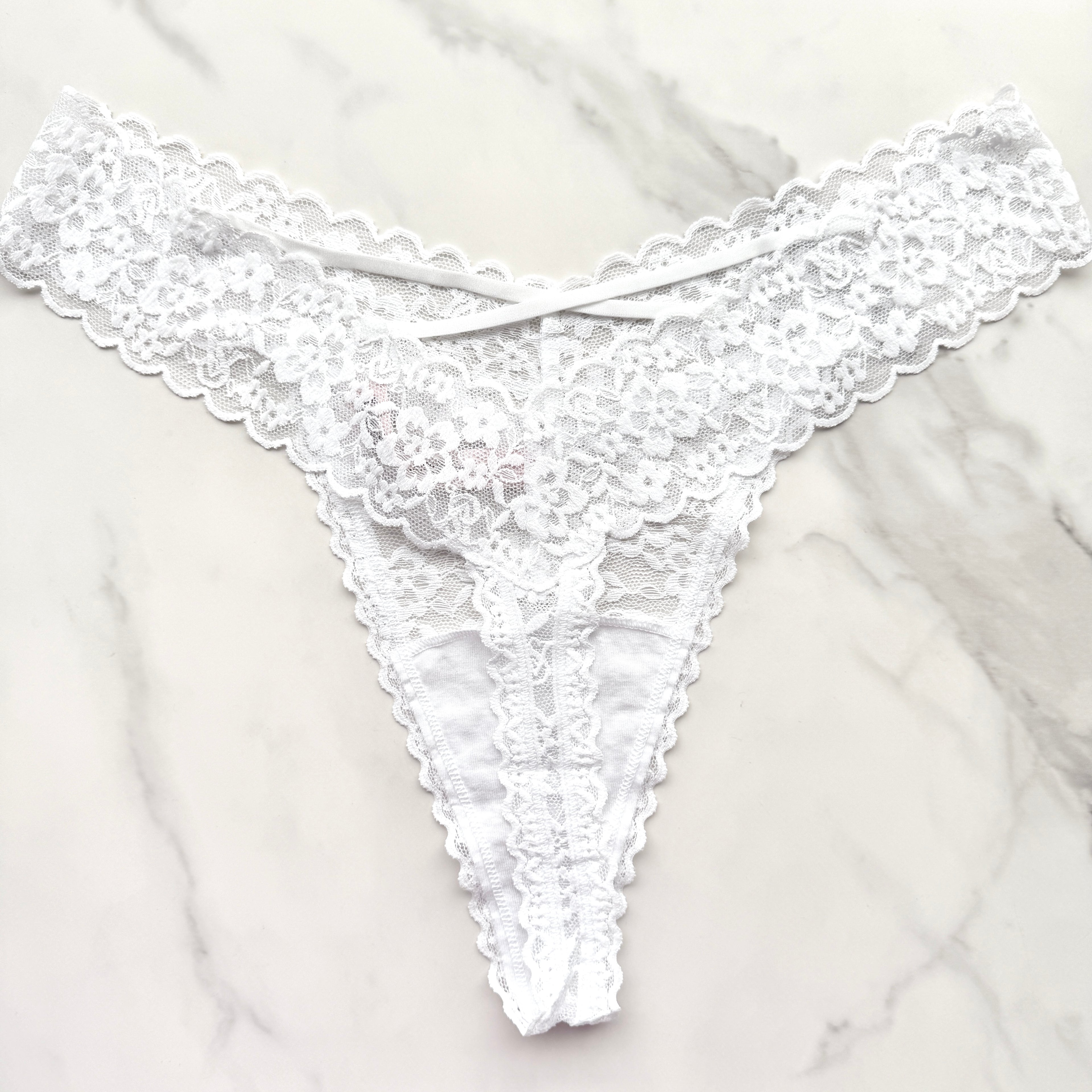 The Lacie Lace Strappy-Back Thong Panty