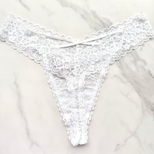 The Lacie Lace Strappy-Back Thong Panty