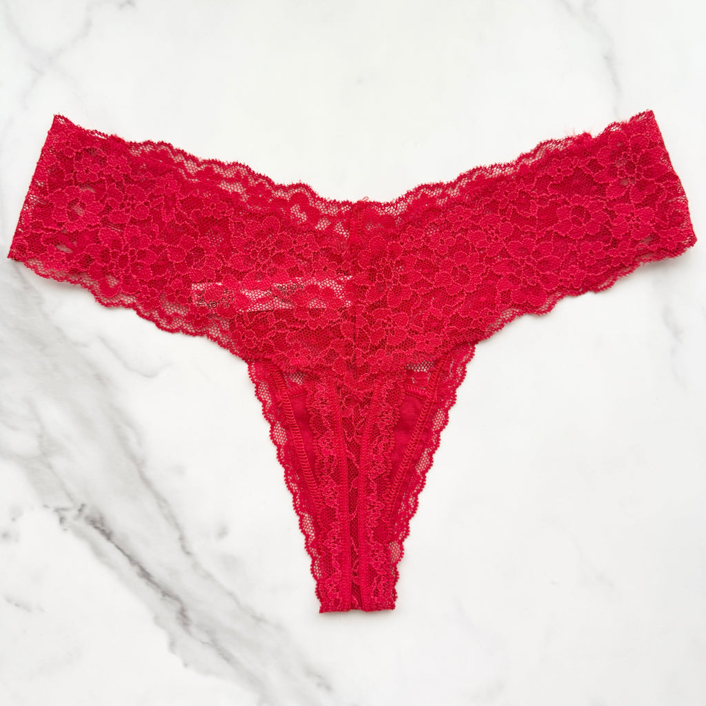 The Lacie Posey Lace Side Lace-Up Thong Panty