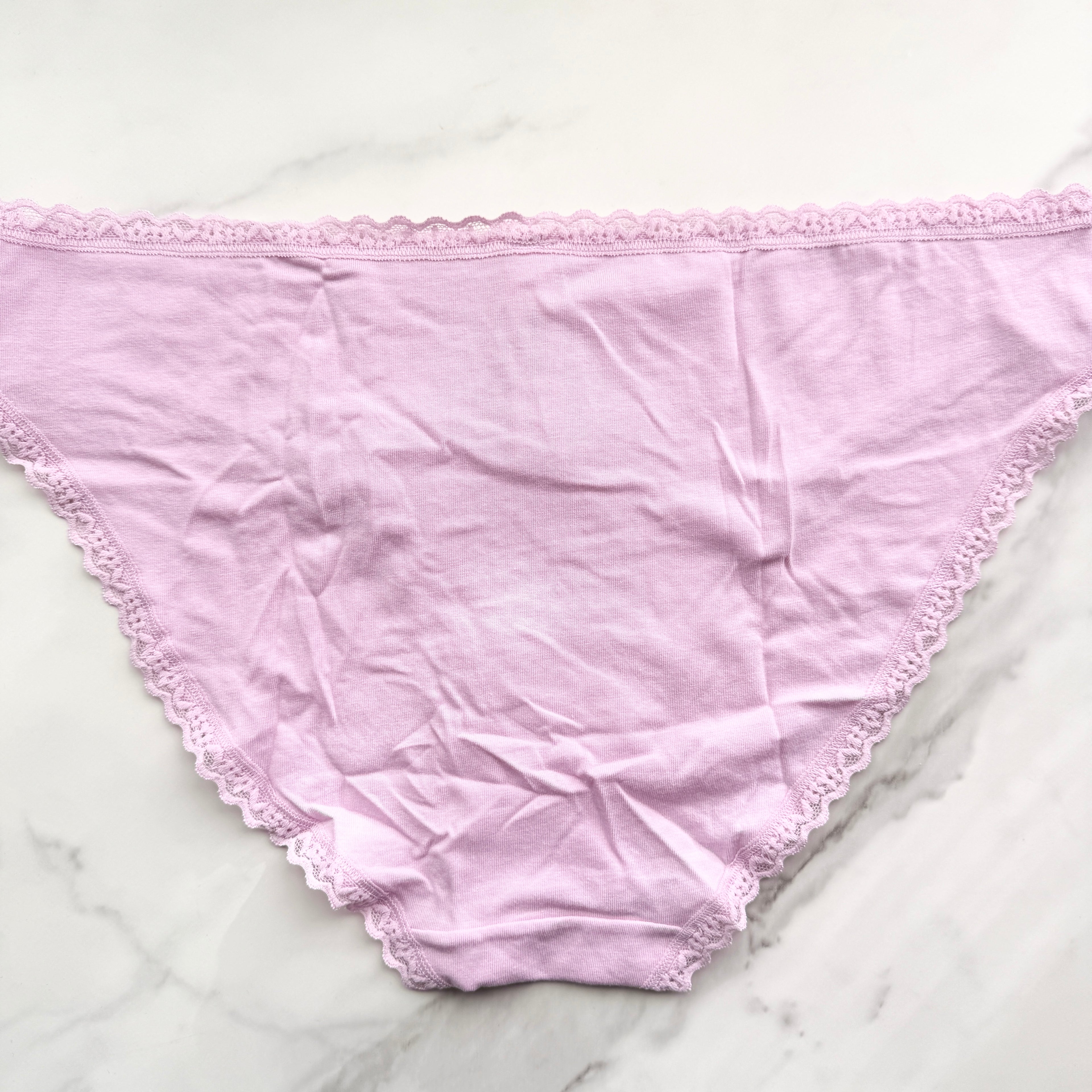 Lace-Trim Lace-Waist Bikini Panty