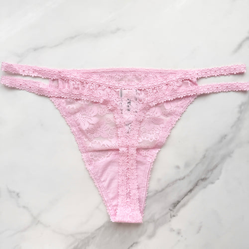 Wink Strappy Floral Lace Thong Panty
