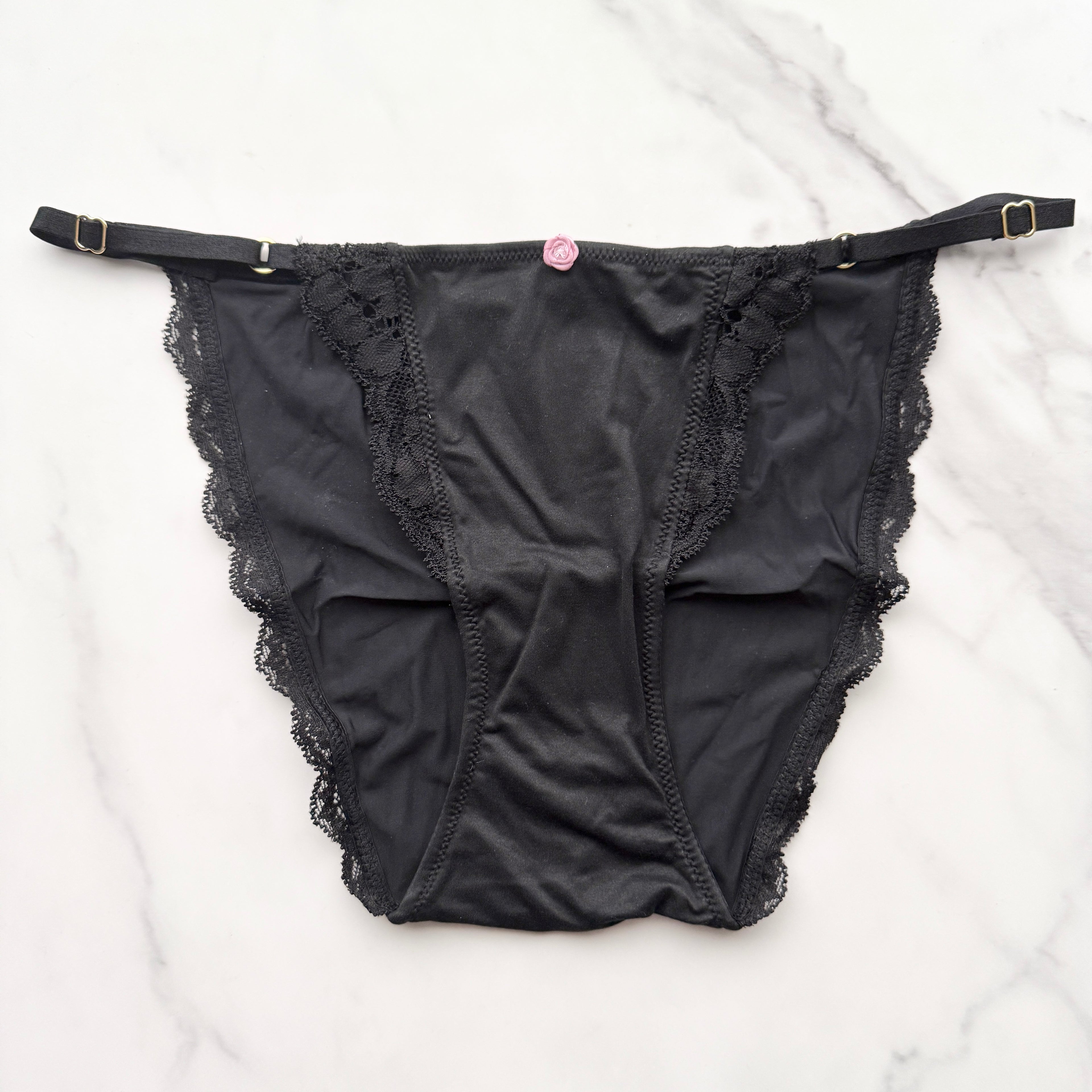 Dream Angels Lace-Trim Adjustable String Bikini Panty