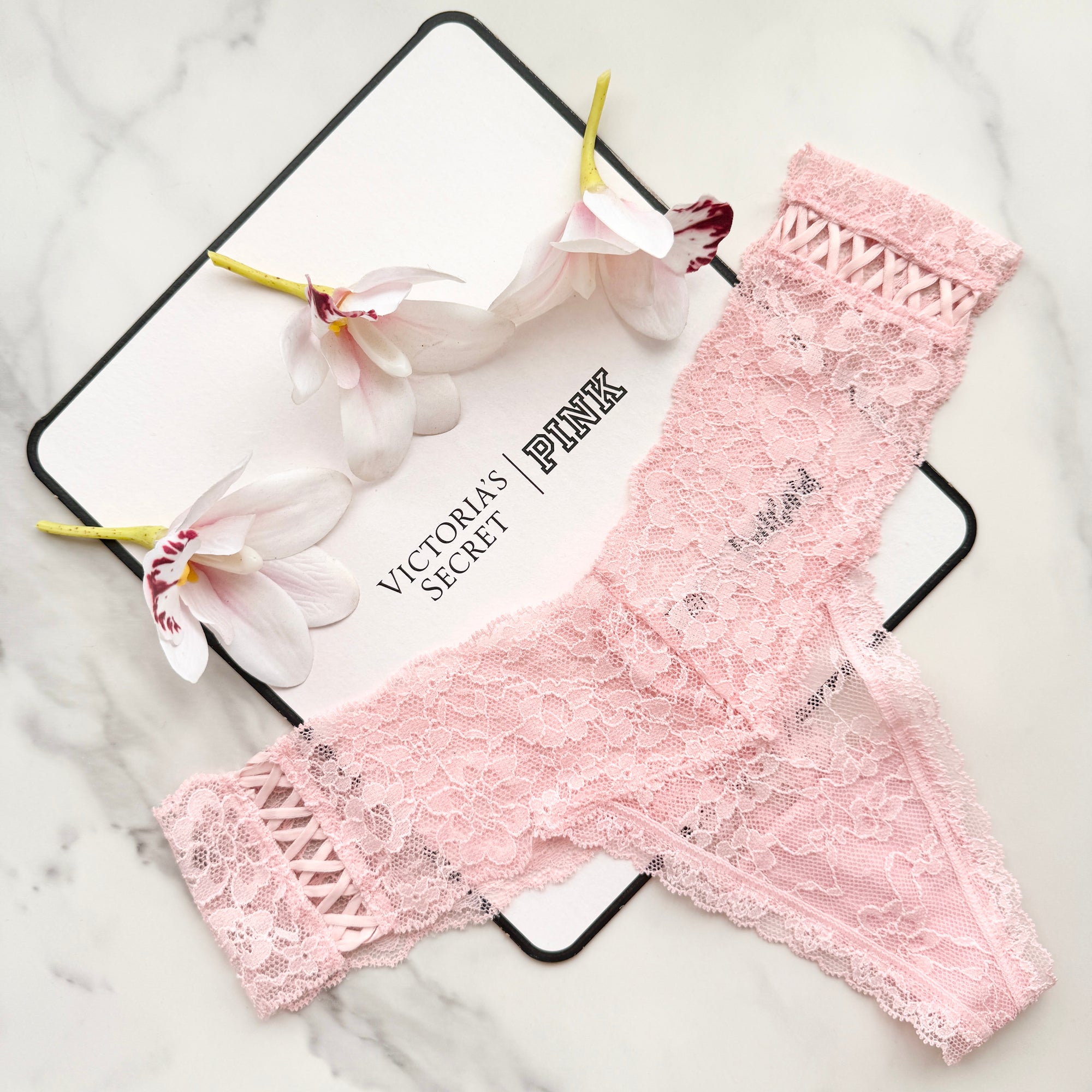 The Lacie Posey Lace Side Lace-Up Thong Panty