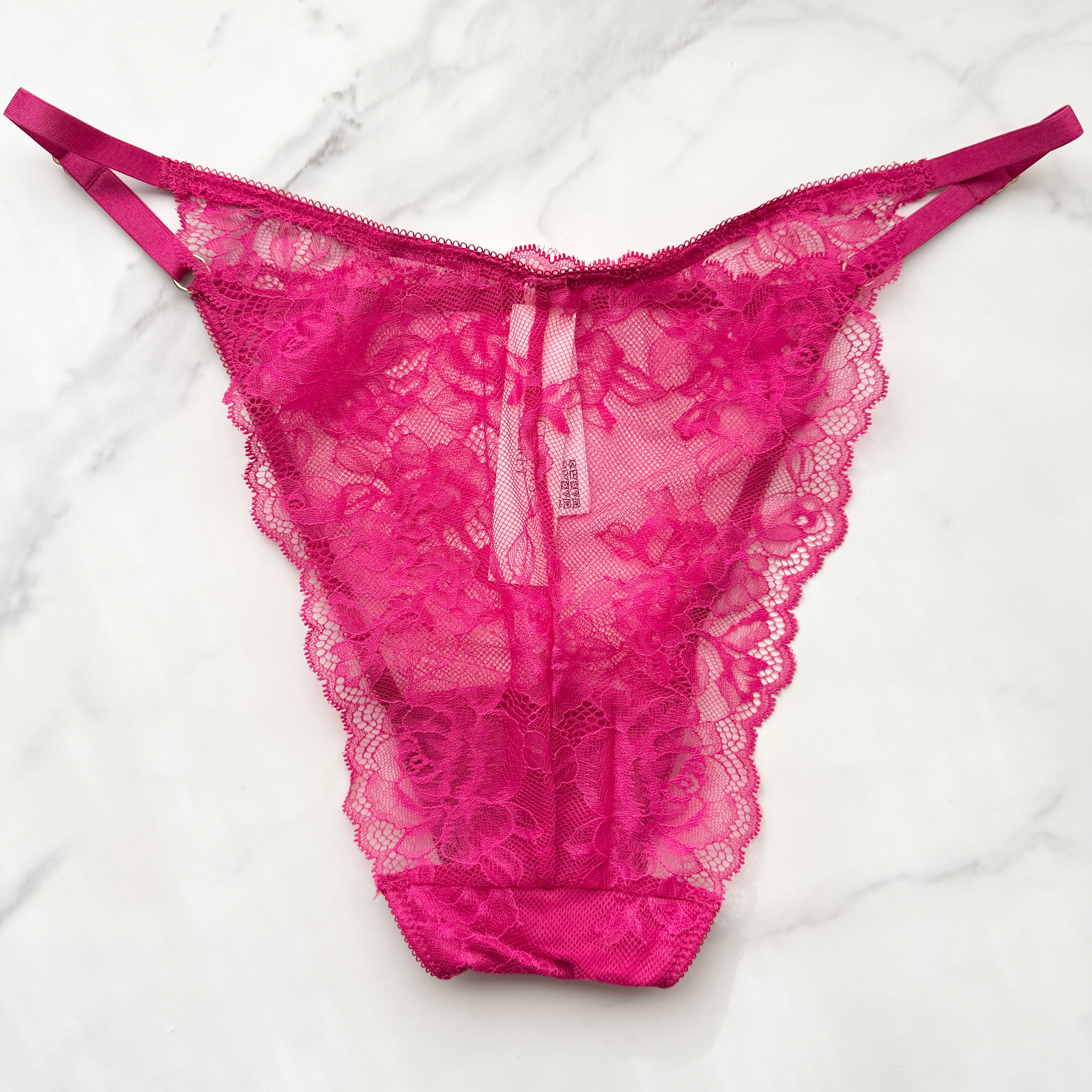 Very Sexy Rose Lace Adjustable Brazilian Panty