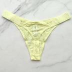 Bling Lacie Floral Lace Scoop Thong Panty