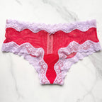 Tease Mesh Lace-Trim Cheeky Panty