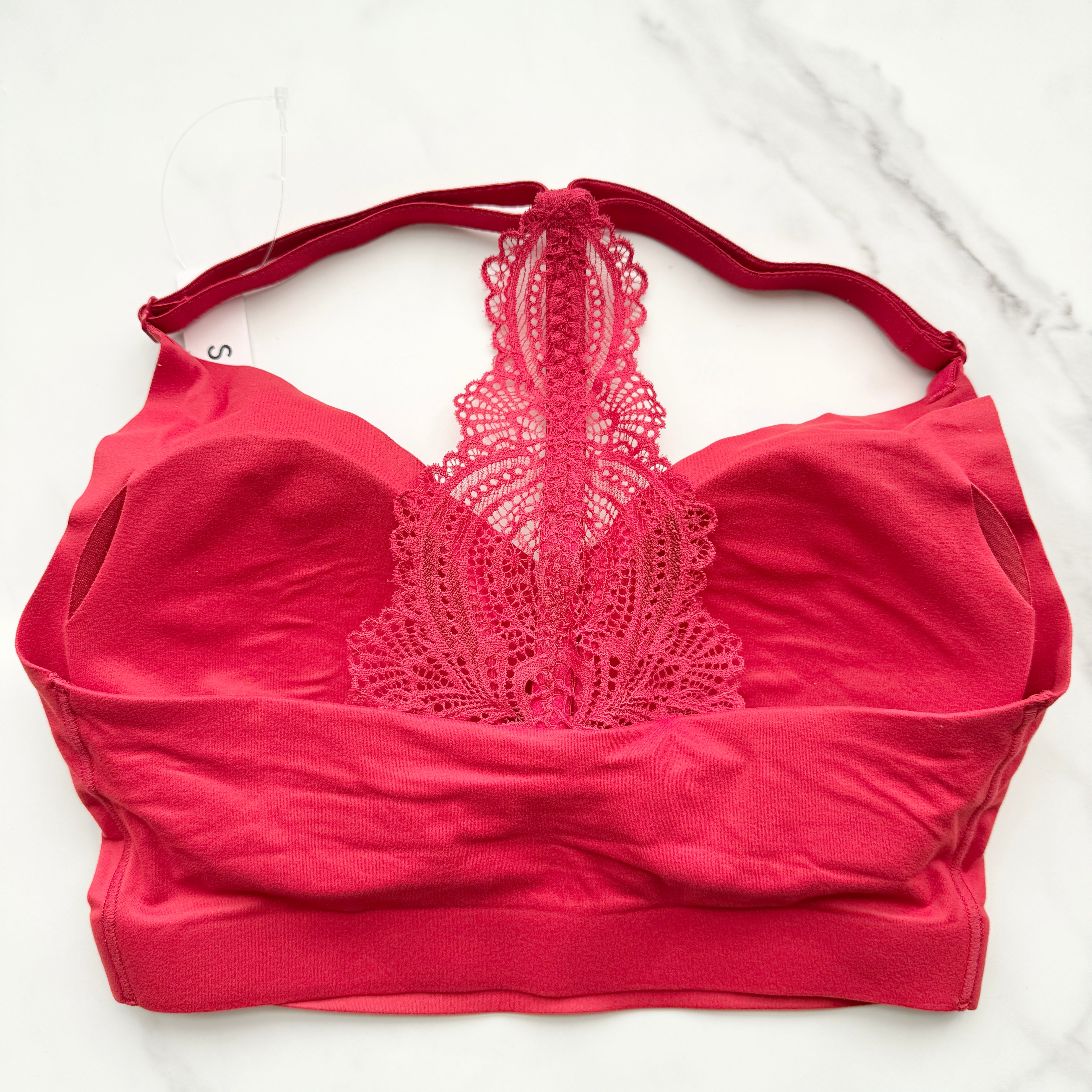 Enbliss Racerback Bralette With Lace Back