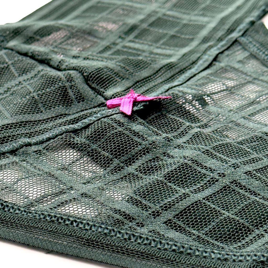 The Lacie Plaid Lace Thong Panty