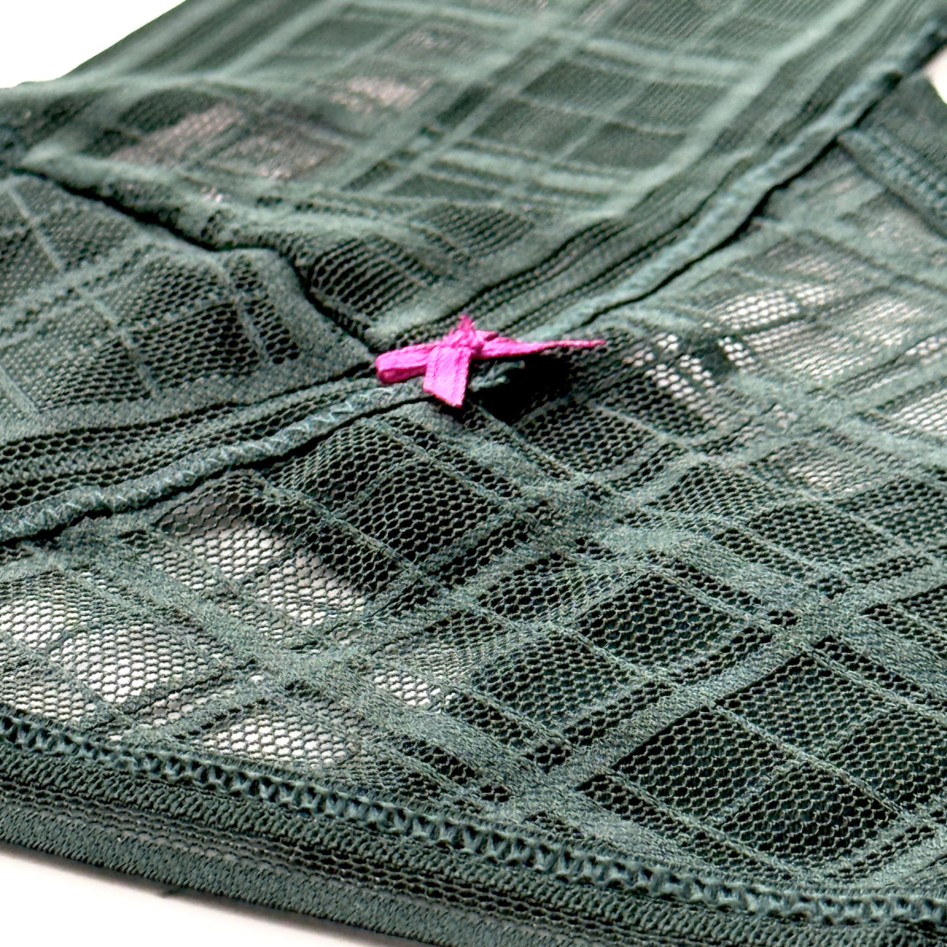 The Lacie Plaid Lace Thong Panty