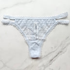 Wink Strappy Dainty Dot Lace Thong Panty