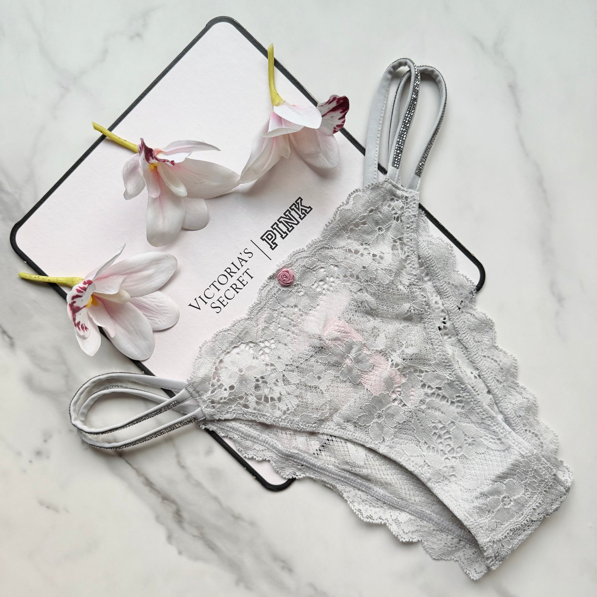 Dream Angels Twinkle Strap Lace Brazilian Panty