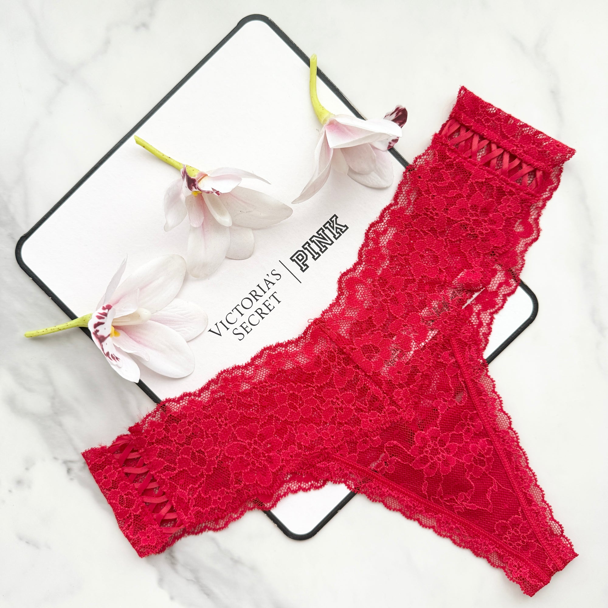 The Lacie Posey Lace Side Lace-Up Thong Panty