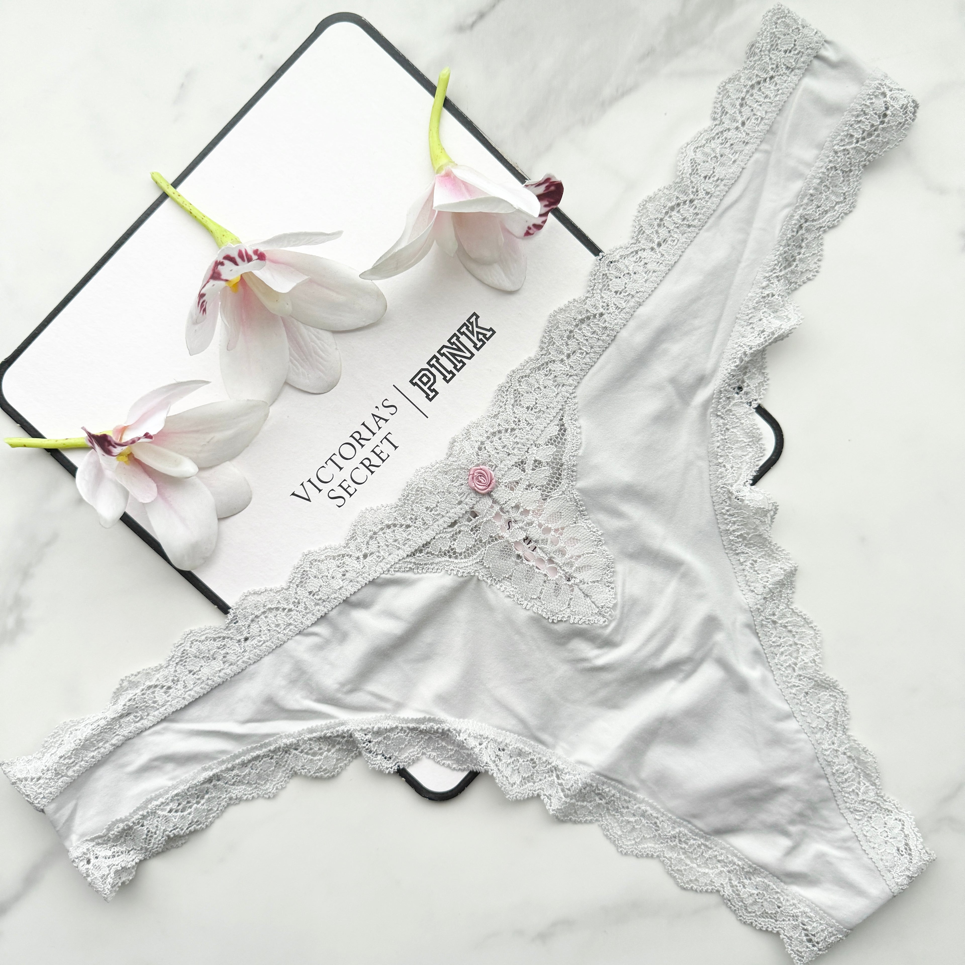 Dream Angels Lace-Trim Thong Panty