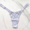 PINK Victoria's Secret  Logo Cotton Shimmer Sparkle Knit Micro Thong Panty 