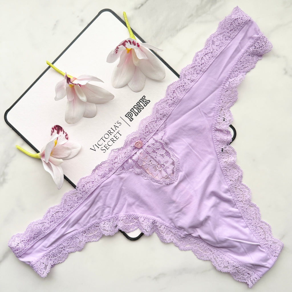 Dream Angels Lace-Trim Thong Panty