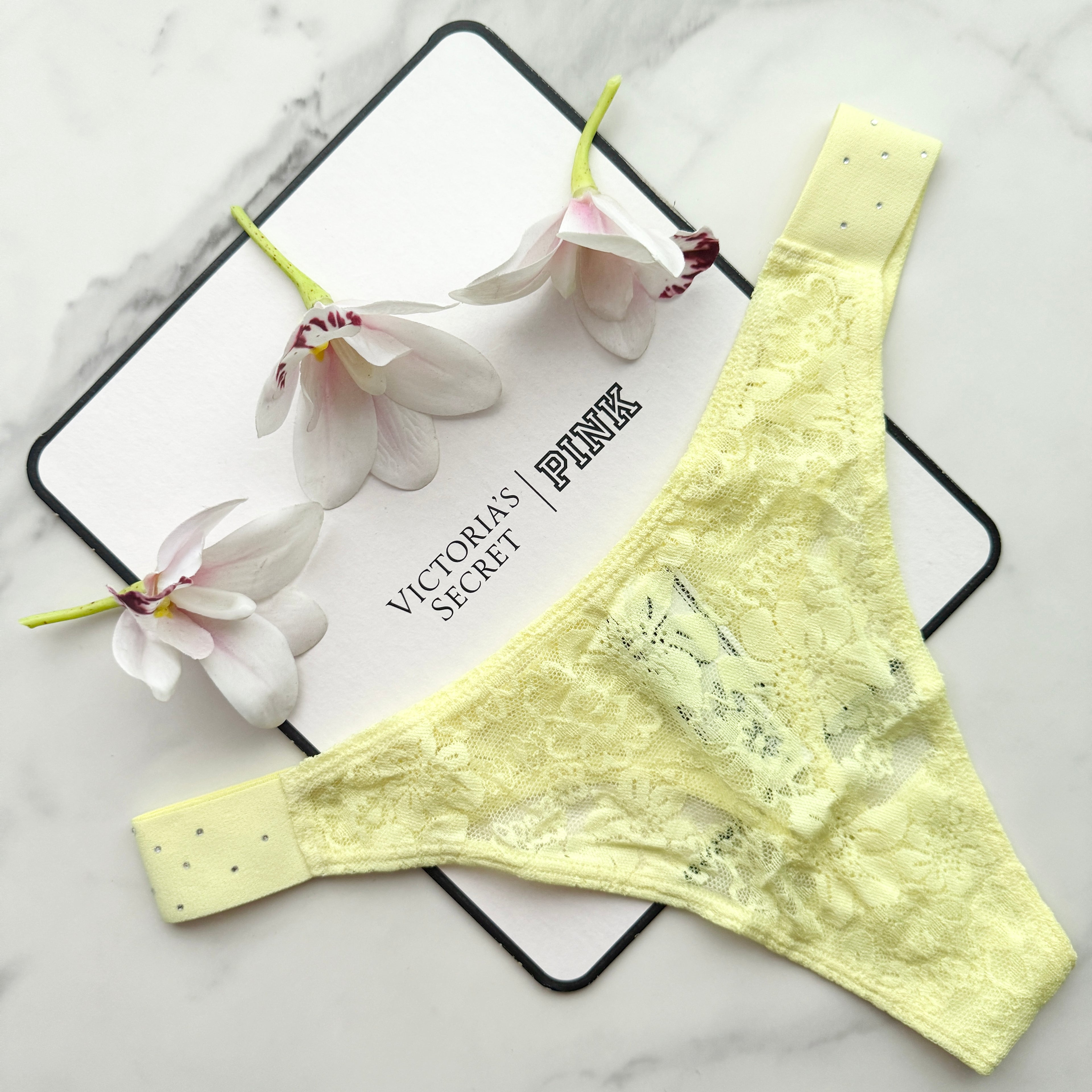 Bling Lacie Floral Lace Scoop Thong Panty