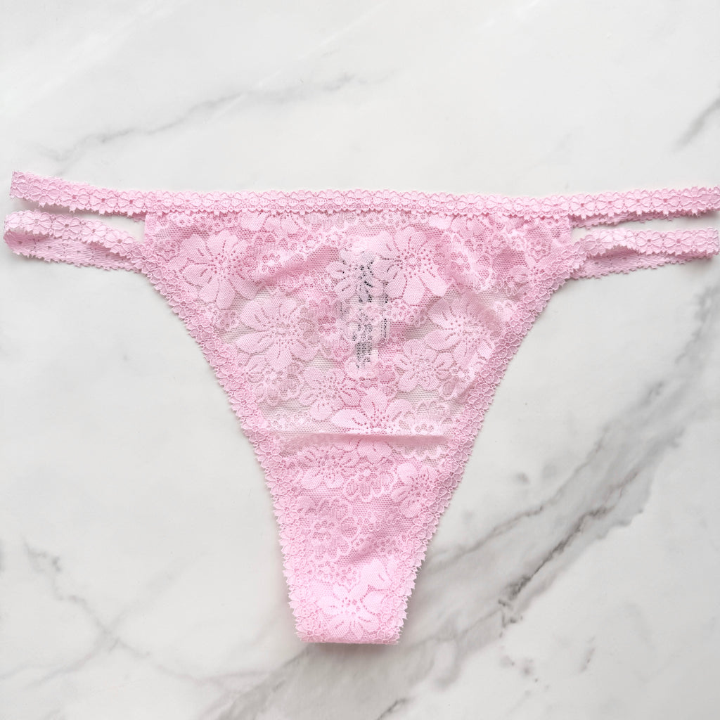 Wink Strappy Floral Lace Thong Panty
