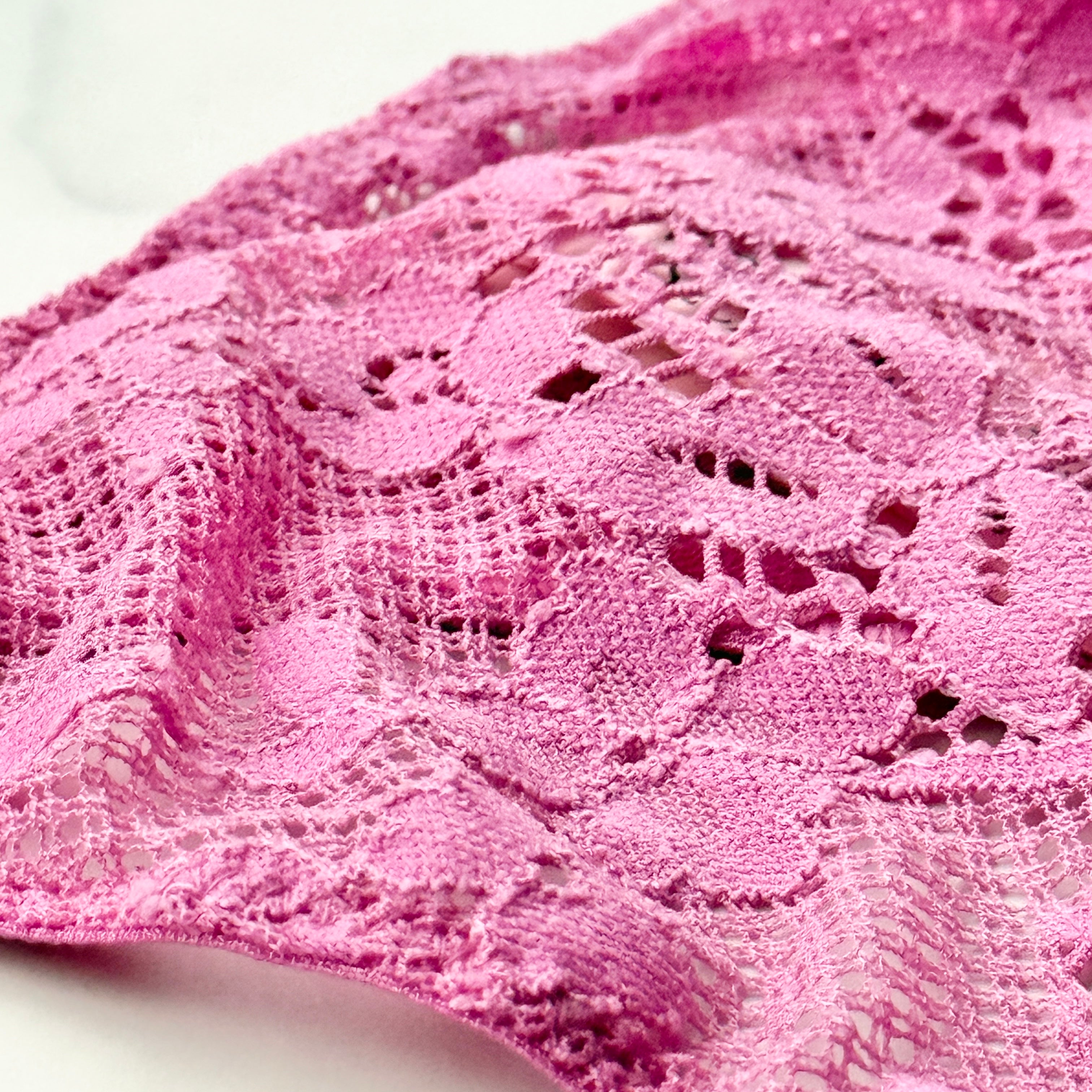 Dream Angels Lace Rhinestone Heart Hardware Thong Panty