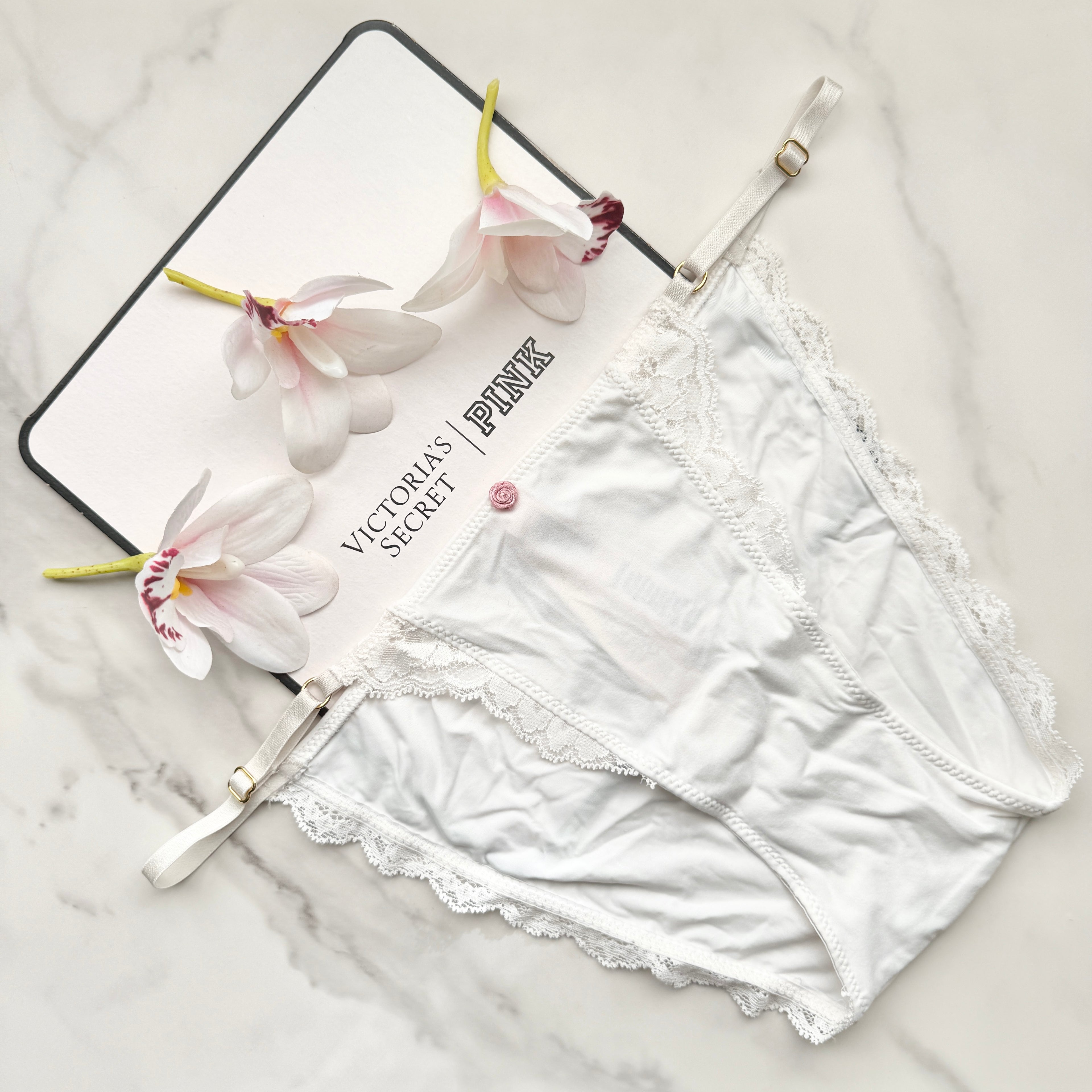 Dream Angels Lace-Trim Adjustable String Bikini Panty