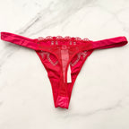 Dream Angels Heartbeat Embroidery Thong Panty
