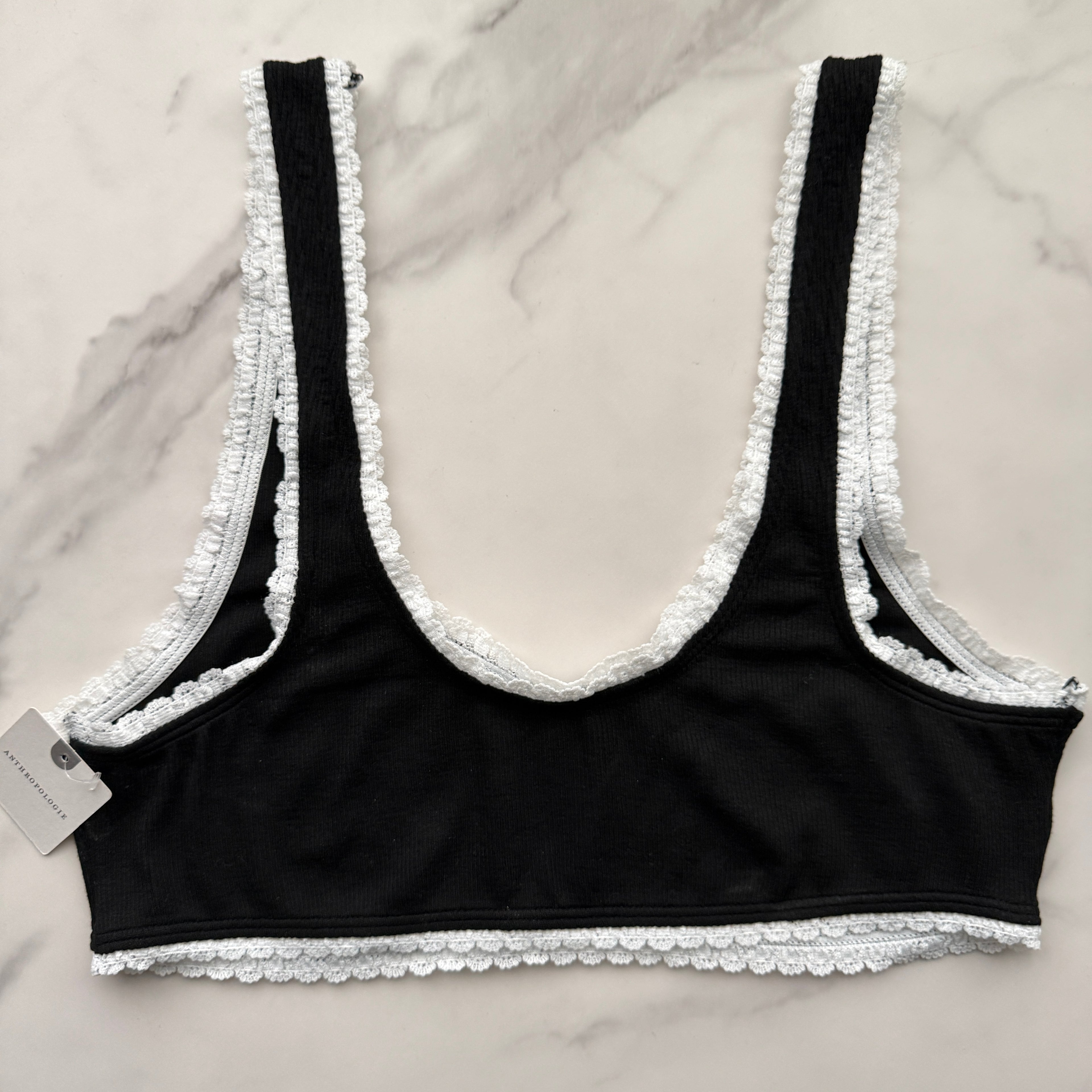 By Anthropologie Lace-Trim Scoop-Neck Bra