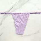 Victoria's Secret  Dream Angels Lace-Trim Adjustable V-String Panty 