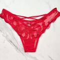 Victoria's Secret  Dream Angels Tied-With-A-Bow Embroidery Brazilian Panty 