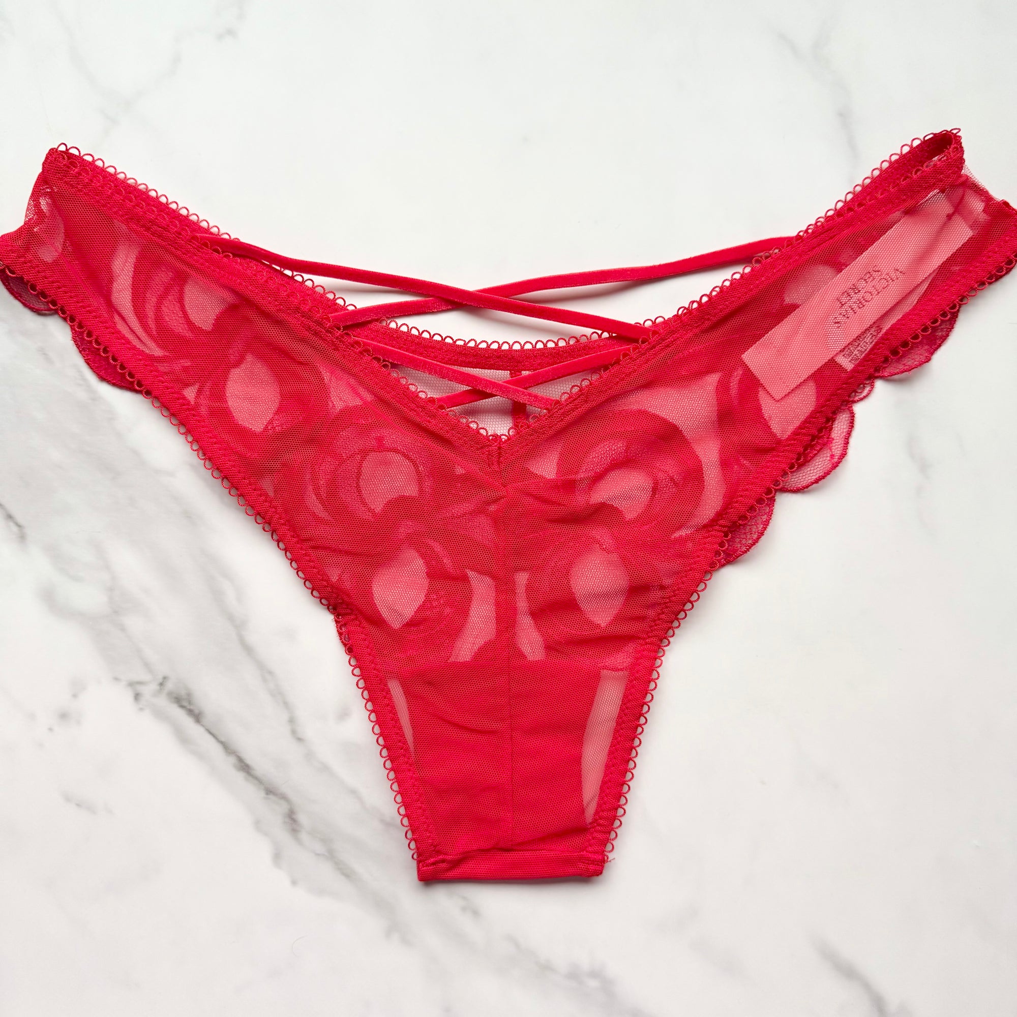 Dream Angels Tied-With-A-Bow Embroidery Brazilian Panty