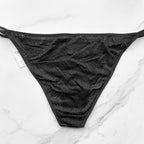 Sheer Marquisette Lace High Leg Tanga Panty