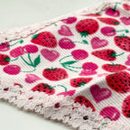 Cotton Lace-Trim V-String Panty