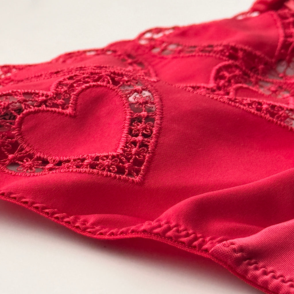 Dream Angels Heartbeat Embroidery Thong Panty